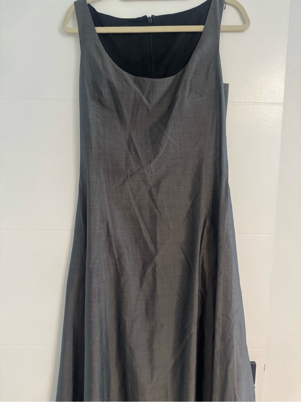 Ralph Lauren Charcoal Scoop Neck Slip Dress